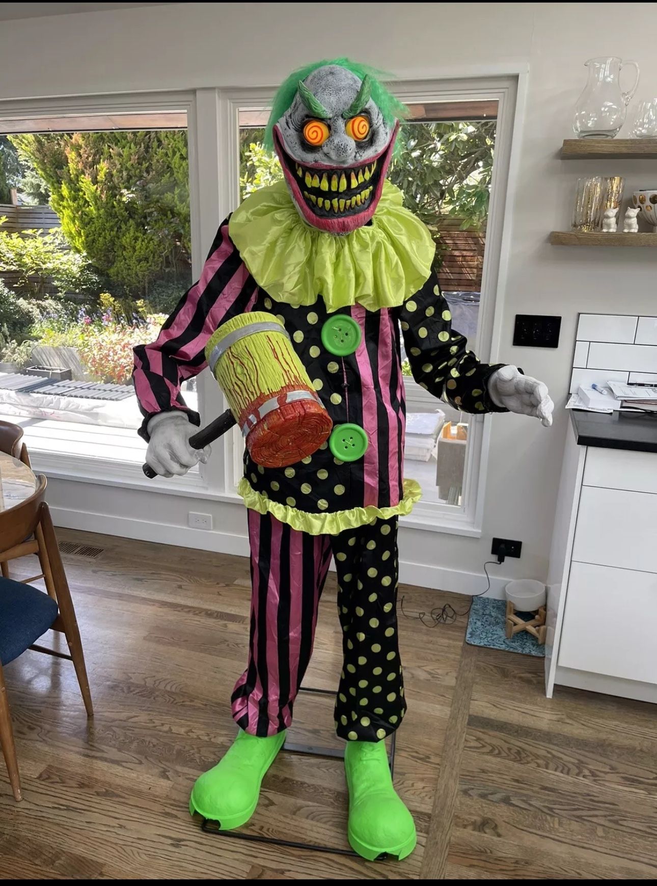 RARE 5.8 Foot Tall Wacky Mole Clown Animatronic For Halloween LED Eyes, Moves, & Has Different Sayings NEW IN BOX