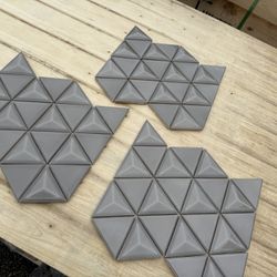 Triangle Gray Backsplash 