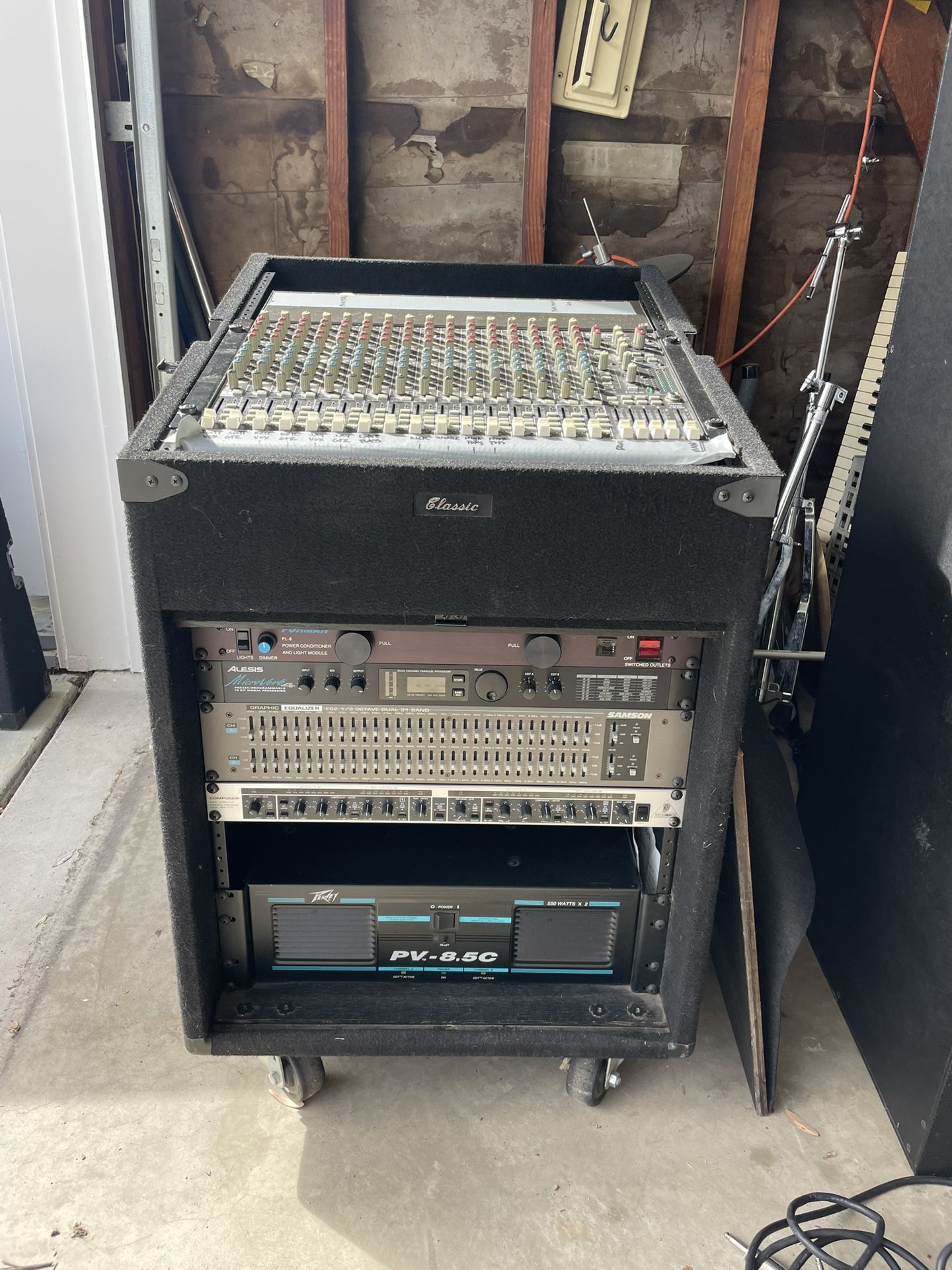 PA Sound System with Rack