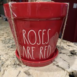 Rae Dunn Valentines Flower Pot