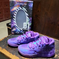 Purple And Blue Puma Sneakers 