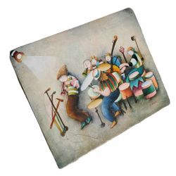 Joyce Roybal Original Music Children Playing Instruments Oil Painting Canvas 20" x 24"