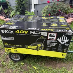 RYOBI 40V HP Brushless 20 in. Cordless Battery Walk Behind Push Lawn Mower with 6.0 Battery/Charger.