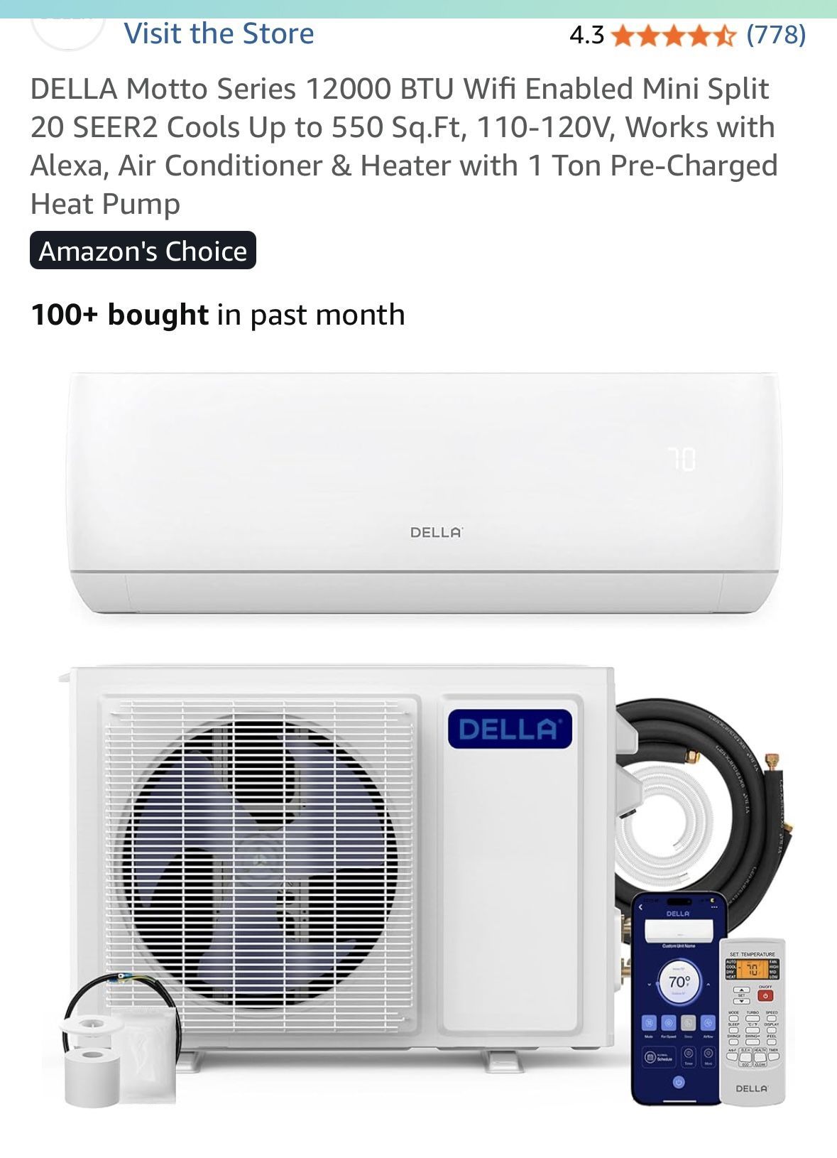 ~ New In Box 12,000 BTU Mini Splitter ~