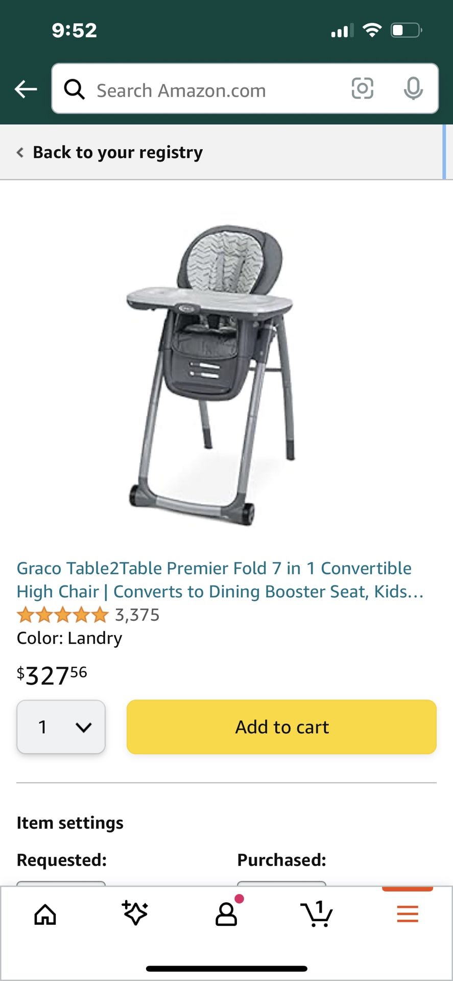 Graco 7-1 High chair 
