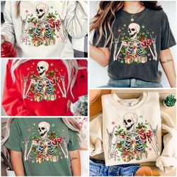 Christmas Skeleton Sweatshirts / crewneck All Size And Colors 