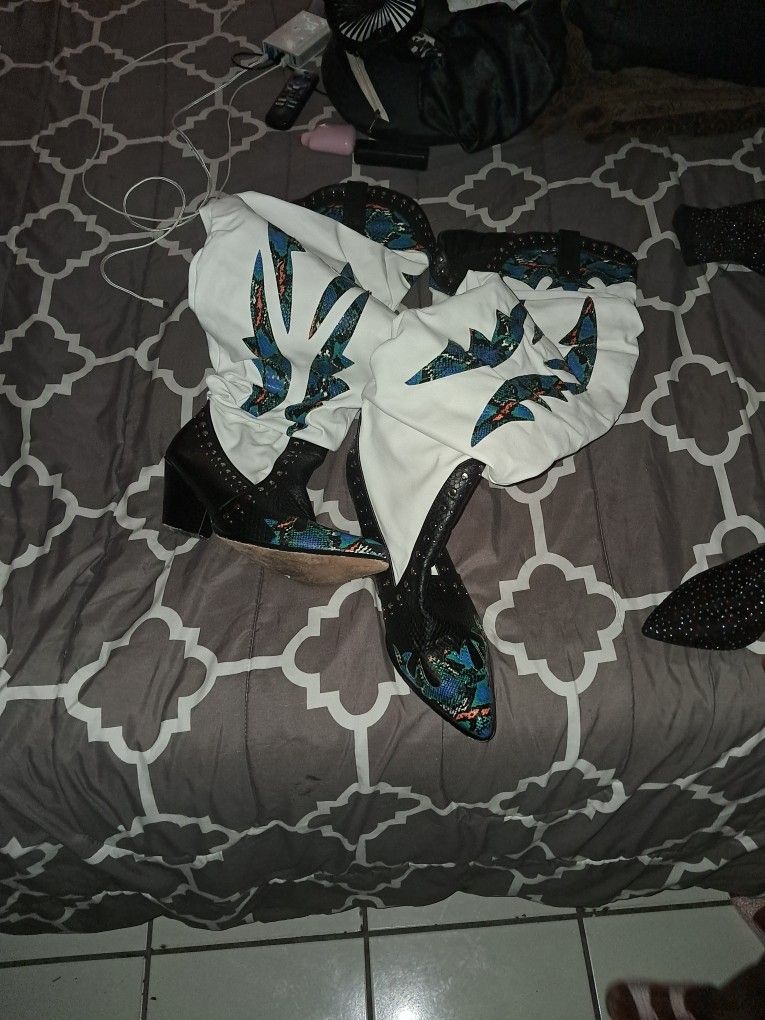 Knee High Cowboy Boots Women