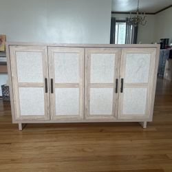 Modern Wood Storage Cabinet / TV Console – 59” Wide – AS-IS