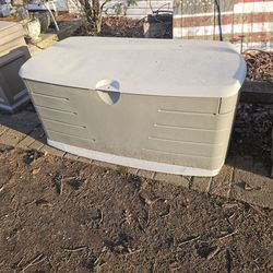 Prices firm.. .. 150 gallon Rubbermaid deck box