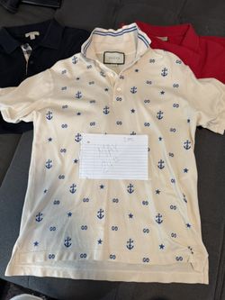 Gucci And Burberry polo Size L and M