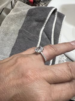 Blue Topaz In Sterling Silver Ring