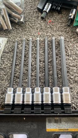 7 long reach metric and 20 pc Hex set