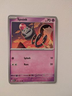 Spoink Pokemon Card OBF 090