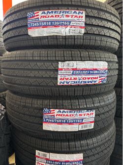 📲✔️Lt245/75/16 vendo set de llantas nuevas América