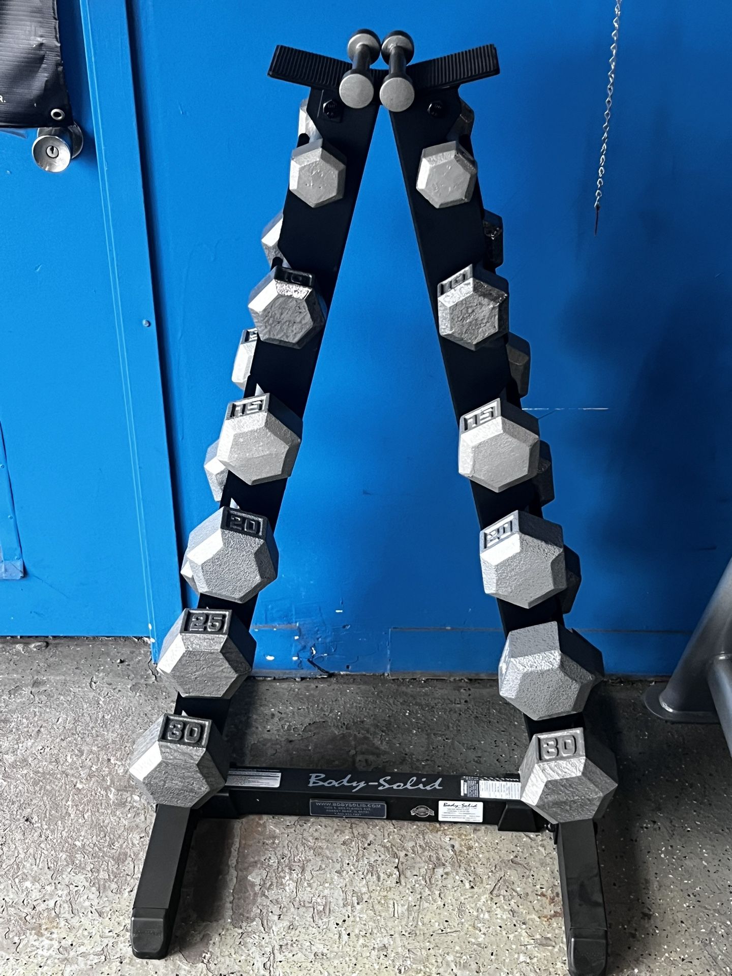 New!! 5-30lb. Dumbbell Set With Rack And Free Mat