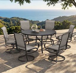 New phi villa 7 piece patio set