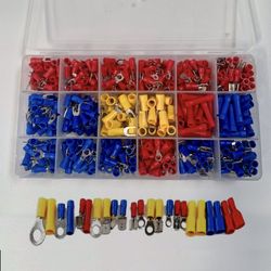 520 PCS Insulated Electrical Wire Splice Terminal Spade/ Crimp/ Ring Connector Kit 