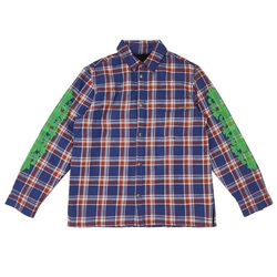 Chrome Hearts  Red&Blue Plaid Flannel Shirt Jacket