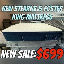 NEW STEARNS & FOSTER KING MATTRESS