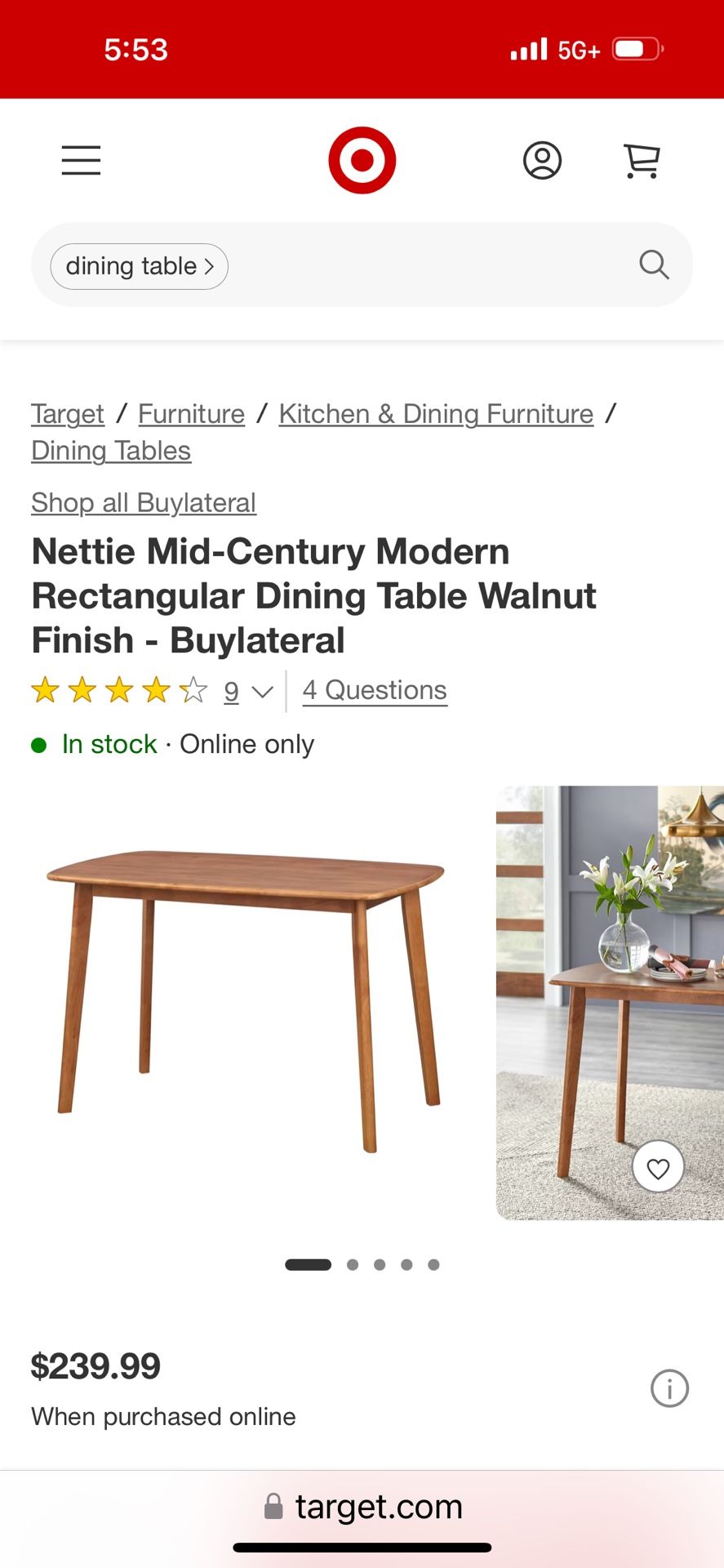 Kitchen table