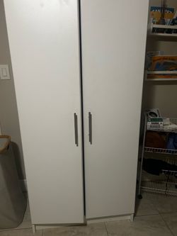 White Double Door Clothes Storage