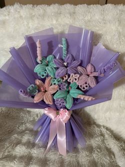 purple lily bouquet