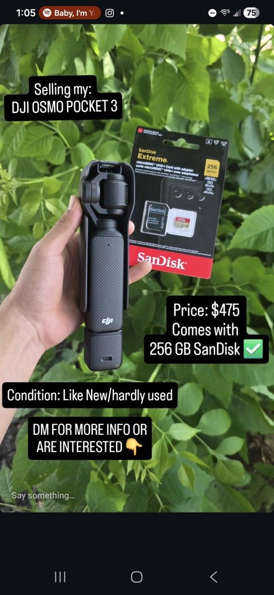DIJI OSMO POCKET 3 CAMERA