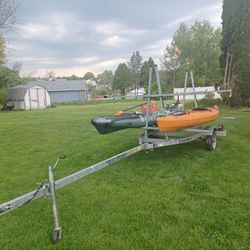 Jackson BigRig Kayak, Trophy Kayak And 4 Kayak Trailer