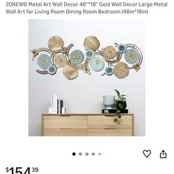 Gold Metal Wall Art 