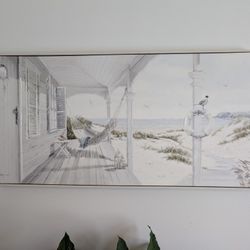 Coastal Painting Of Beach & Hammock