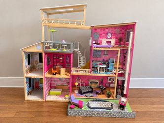 KidKraft Uptown Dollhouse w/ Furniture, Pool & Elevator