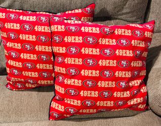 SF 49er Pillow Set Handmade Hard to Find 15”x15” One of a Kind