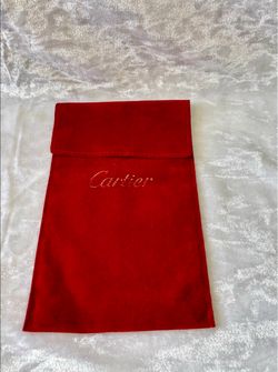 Vintage Cartier Pouch Jewellery Travel Watch Pouch Leather Velvet Case Large Size Pouch
