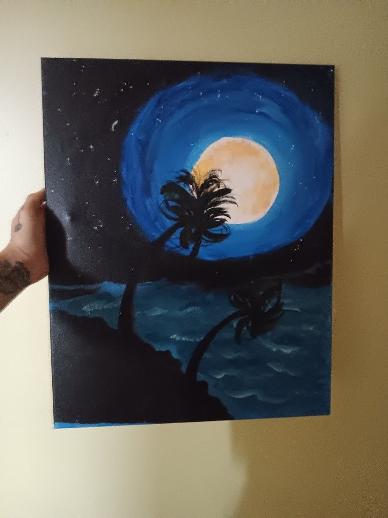 Sunset Painting At Night
