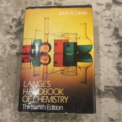 LANGE'S HANDBOOK OF CHEMISTRY By Norbert Adolph Lange - Hardcover Like BRAND NEW**