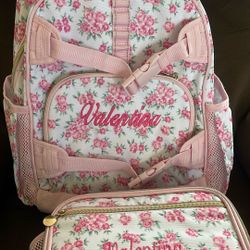 Pottery Barn Girls Backpack And Lunchbox 
