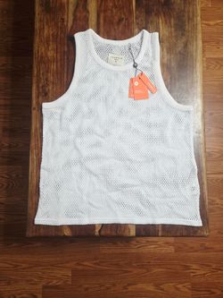 YoungLA Men's White Knitted Tank-Top