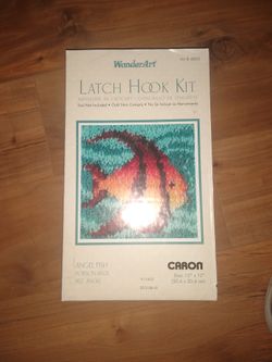 Latch Hook Kit Angel Fish Crochet kit 12 x 12