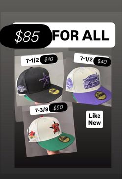 Astros hats 7-1/2 & 7-3/8 all for $85