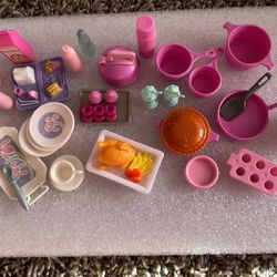 Barbie doll Dishes And Food
