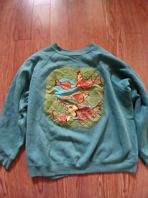 Batik Design Sweat Shirt Size MED