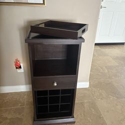 Bottle Cube Wine Organizer Side Table Drawer Wine Cabinet