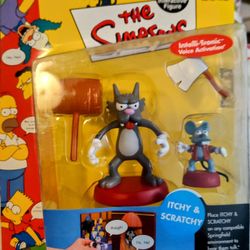 Vintage Simpsons Boxed Action Figures "Itchy And Scratchy"