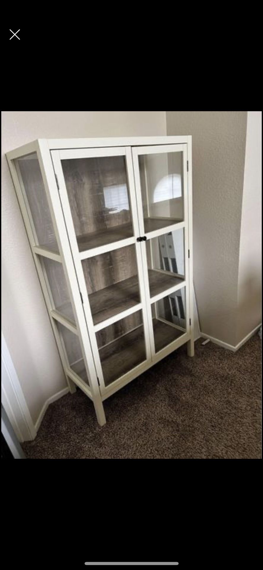 target threshold hadley library white cabinet glass