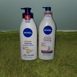 2 Nivea Body Lotion 16.9oz 72h Nourishing Moisture Intense Healing 