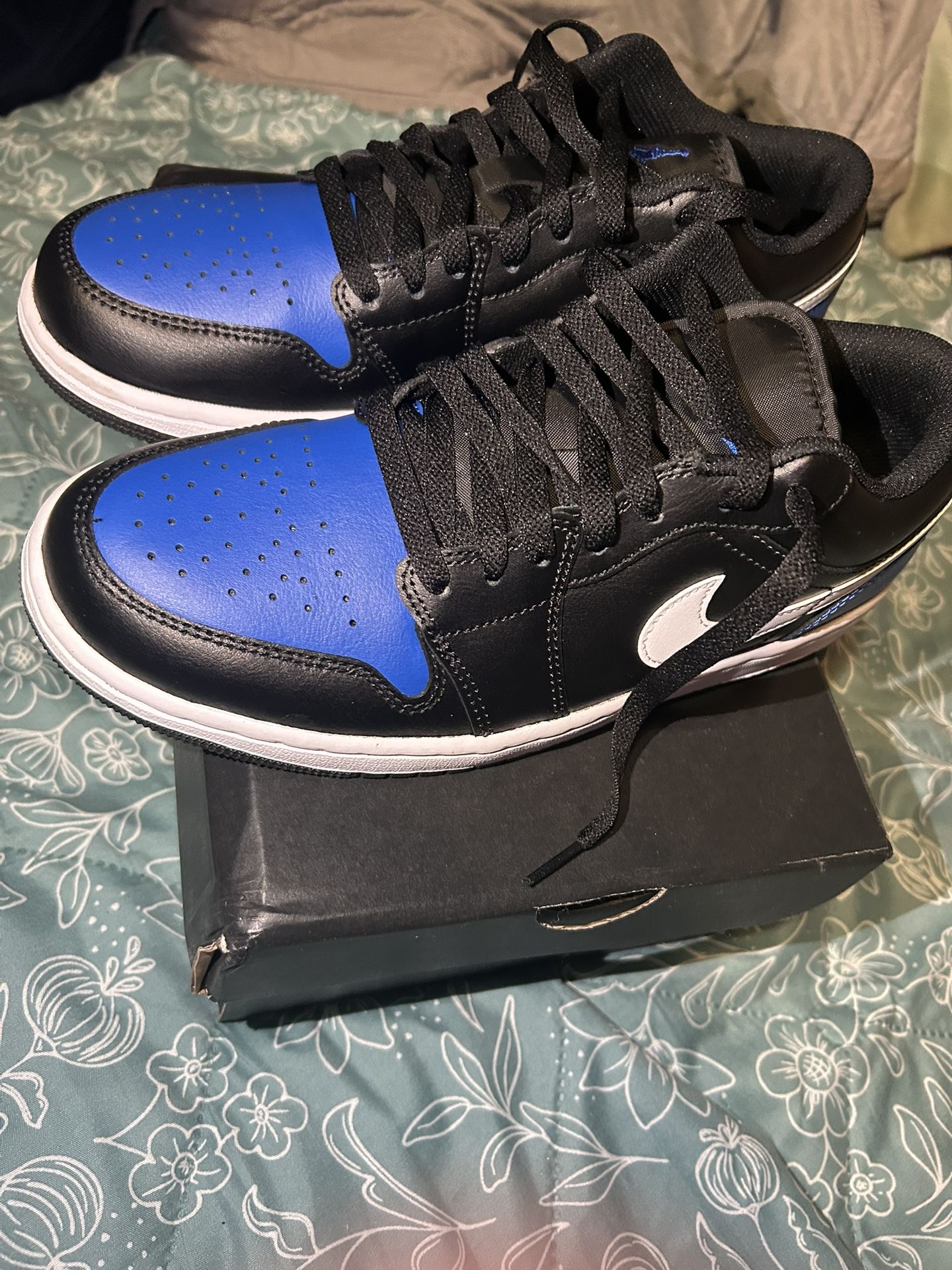 AIR JORDAN 1 Lows Black/white Game Royal