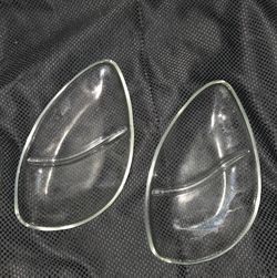 1960s Vintage Atomic Mid Century Boomerang Clear Glass Bowl