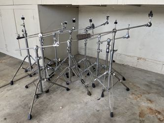 Drum hardware, hi-hat, snare stands, cymbal stands, boom stands, throne