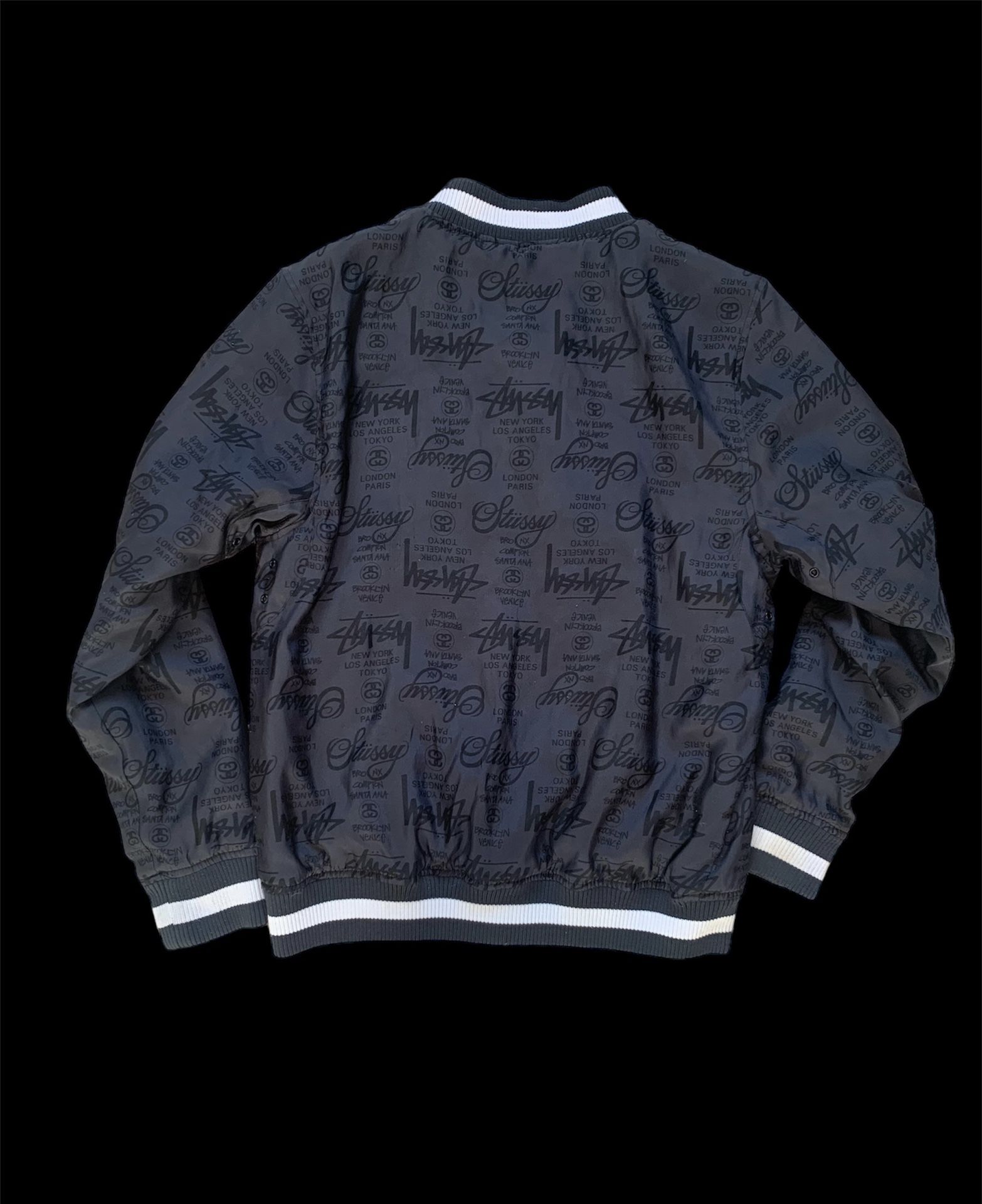 Sz M STUSSY WORLD TOUR VARSITY JACKET