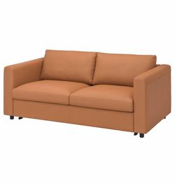 IKEA Leather Sleeper Sofa with Pullout Bed